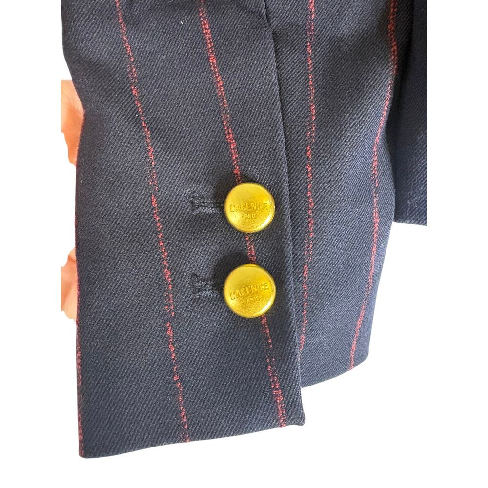 Lagence Alice Blazer Off Shoulder Pinstripe Top Old Money Workwear Dinner 6 - Picture 7 of 10